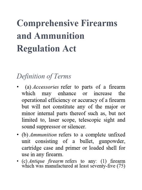 republic act 10691|Comprehensive Firearms and Ammunition Regulation Act.